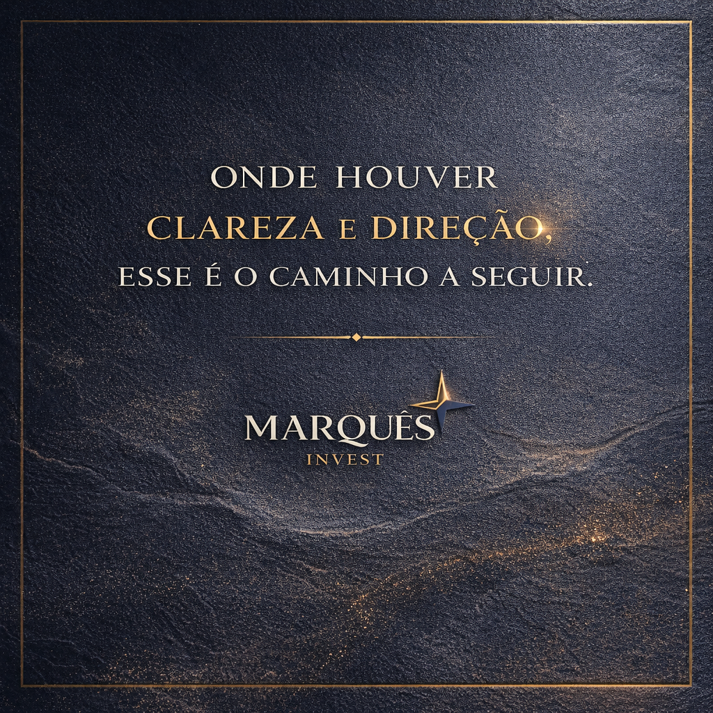 Manifesto visual da marca Marques Invest.